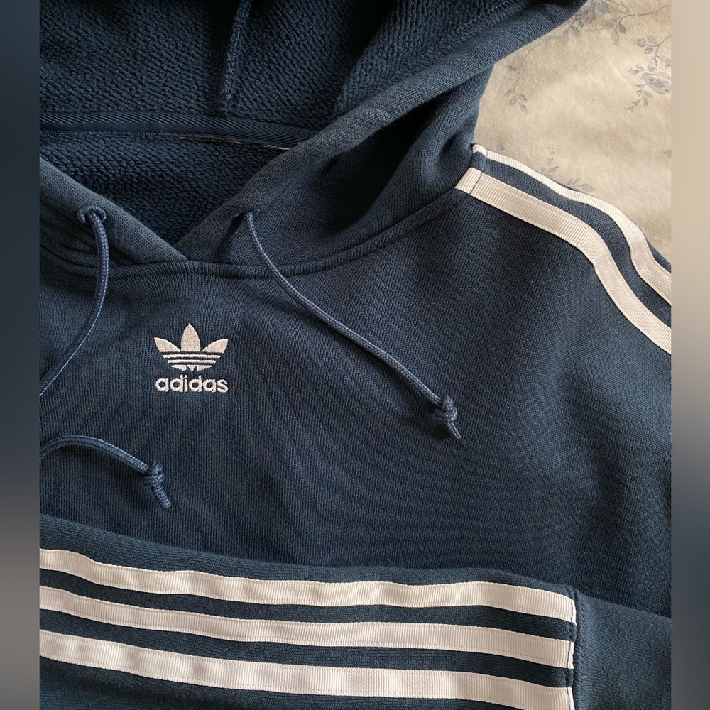 Cropped Adidas Blue Hoodie